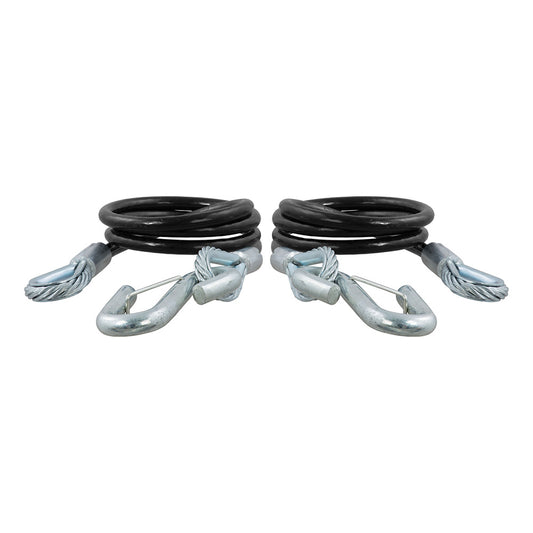 CURT 44-1/2" Safety Cables w/2 Snap Hooks - 5,000 lbs. - Vinyl Coated - 2 Pack [80151]