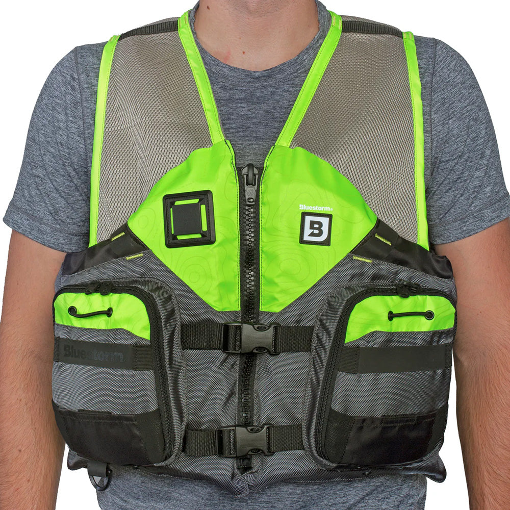 Bluestorm Sportsman Adult Mesh Fishing Life Jacket - Hi-Vis - 2XL/3XL [BS-105-HVS-2/3X]