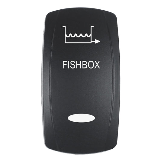 Pacer Actuator - 'FISHBOX' f/V Series Contura Switches - Black - Laser Etched (Top/Bottom Light) [EV2LE-FBX]