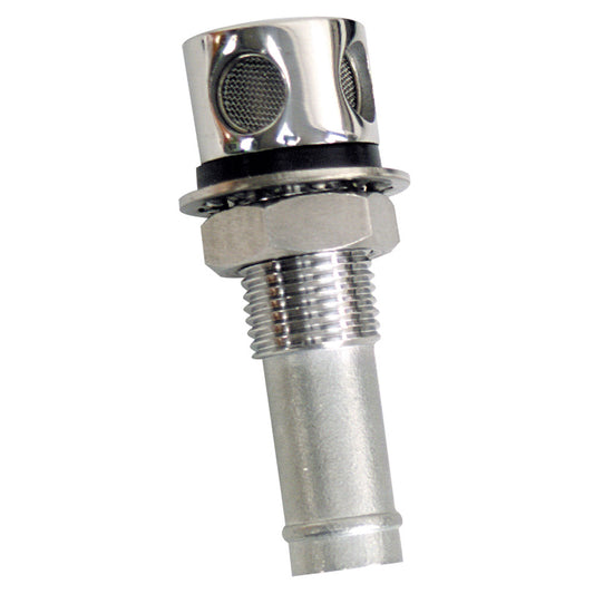 Whitecap Fuel Vent - Round Head, Straight Shaft, 5/8" Hose [6004C]