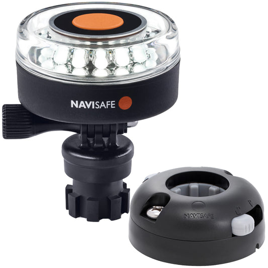 Navisafe Navilight 360 2NM White w/Navimount Base  Horizontal Mount - Black [040KIT7]