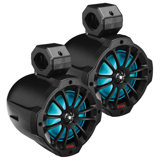 Boss Audio 6.5" B62RGB Amplified RGB Waketower Speakers - Matte Black - 750W [B62RGB]