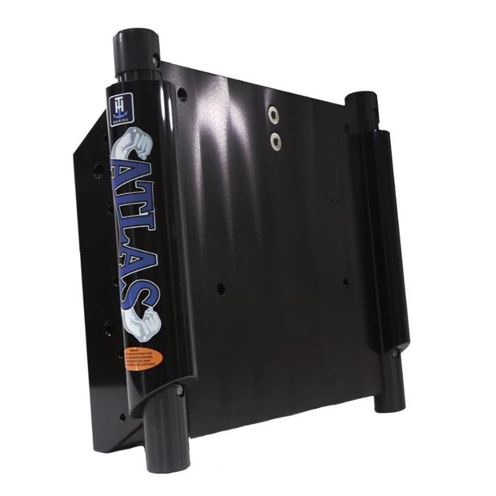 T-H Marine ATLAS 4" Set Back Hydraulic Jack Plate - Gloss Black Anodized [AHJ-4V-B-DP]