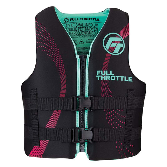 Full Throttle Adult Rapid-Dry Life Jacket - S/M - Aqua/Black [142100-505-030-22]